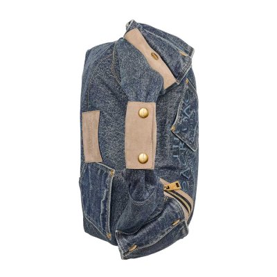 THE DENIM SUEDE CARGO SACK BAG